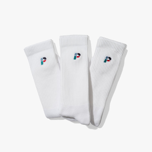 Parlez Clothing Lewis 3 Pack Socks White