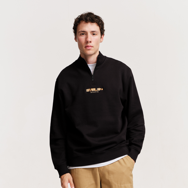 Parlez Clothing Ora 1/4 Zip Black