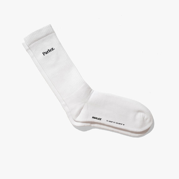 parlez clothing Prumo Socks White