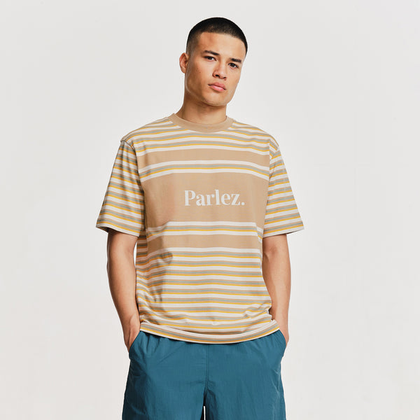 Parlez Clothing Solar Stripe T-Shirt Greige