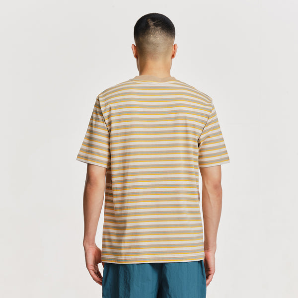 Parlez Clothing Solar Stripe T-Shirt Greige