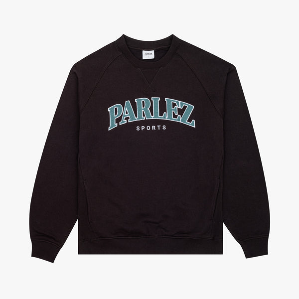 parlez clothing Varsity Crew Black