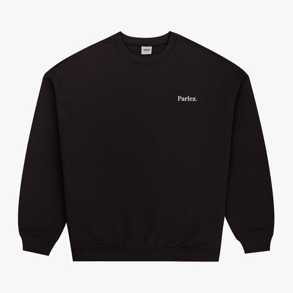 parlez clothing Vernon Oversized Crew Black