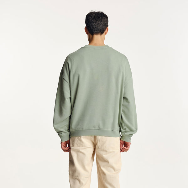 Parlez Clothing Vernon Oversized Crew Sea Mist