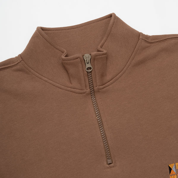 Parlez Clothing Warner 1/4 Zip Shitake