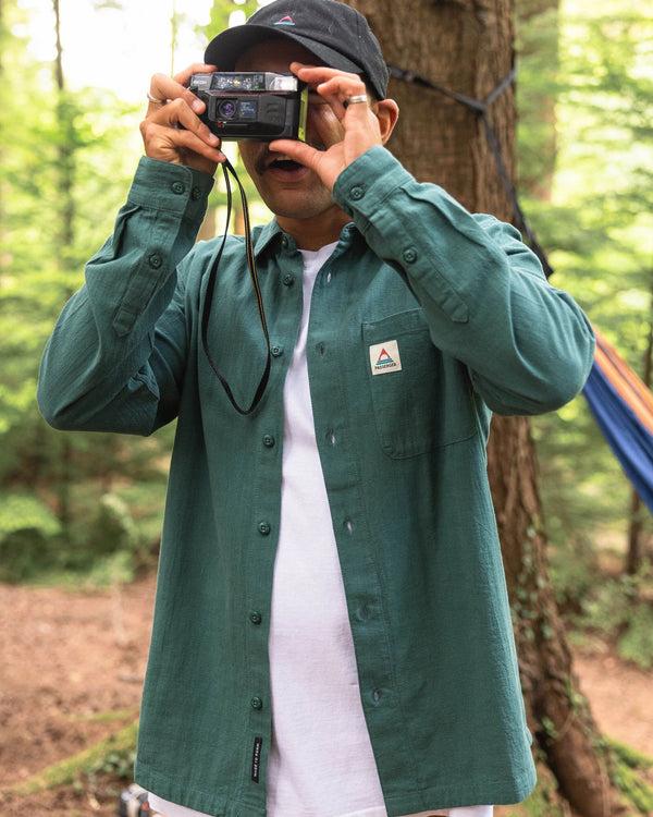 passenger Men's Arica Textured Organic Cotton Shirt