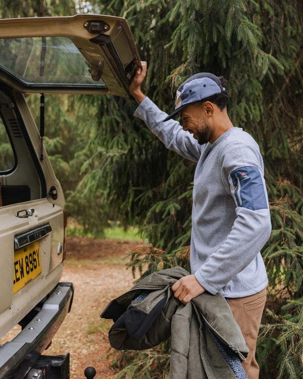 Passenger Men's Forestscape Recycled Grid Fleece Crew