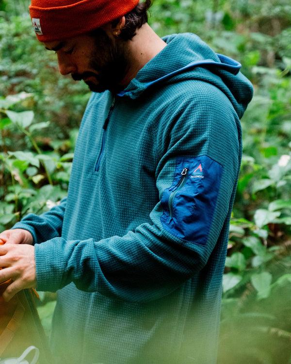 Passenger Men's Forestscape Recycled Grid Fleece Hoodie