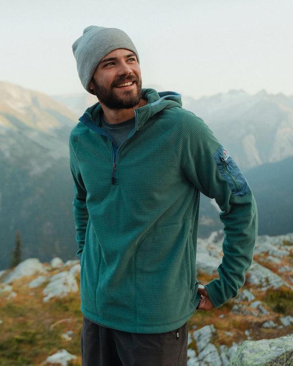 passenger Men's Forestscape Recycled Grid Fleece Hoodie
