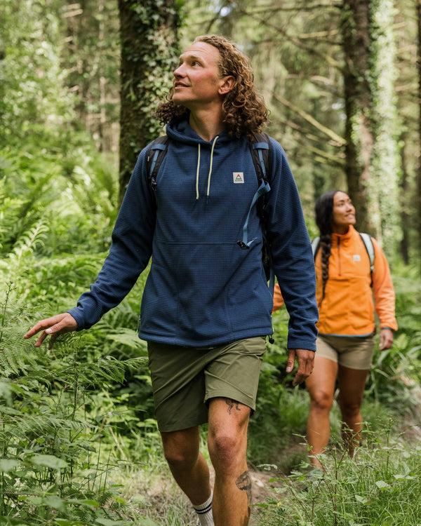 Passenger Men's Point Recycled Grid Polar Fleece Hoodie