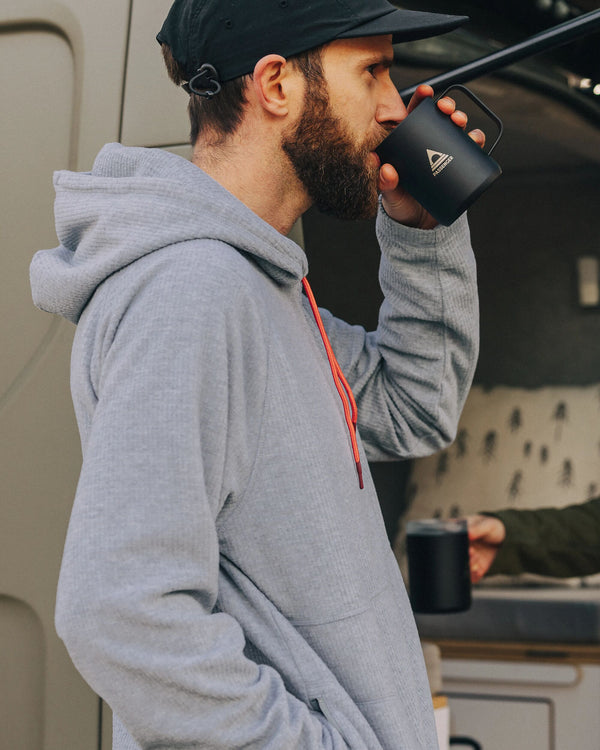 Passenger Men's Point Recycled Grid Polar Fleece Hoodie