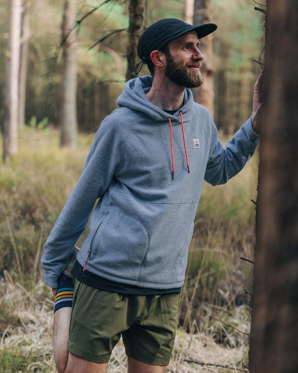 passenger Men's Point Recycled Grid Polar Fleece Hoodie