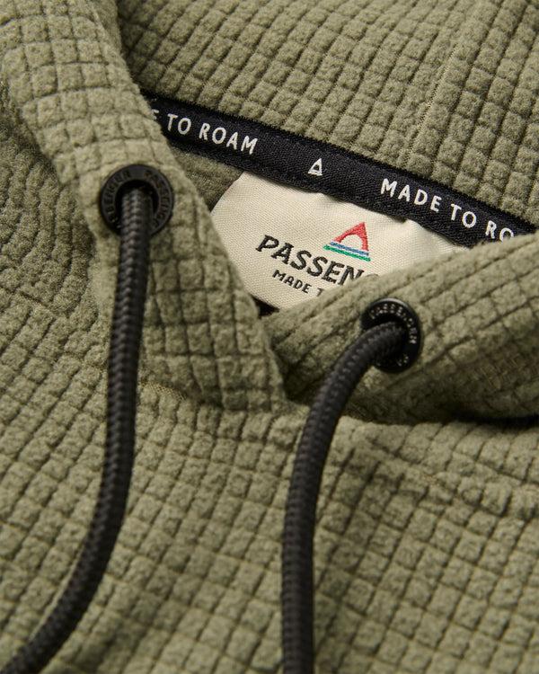 Passenger Men's Point Recycled Grid Polar Fleece Hoodie