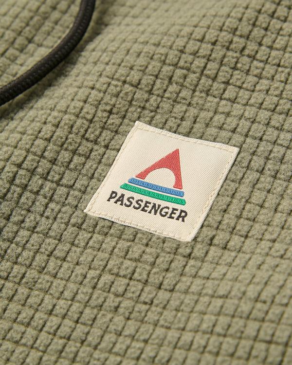Passenger Men's Point Recycled Grid Polar Fleece Hoodie
