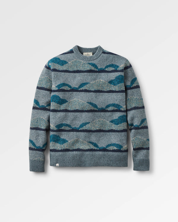 Passenger Men's Seafoam Patterned Knitted Jumper
