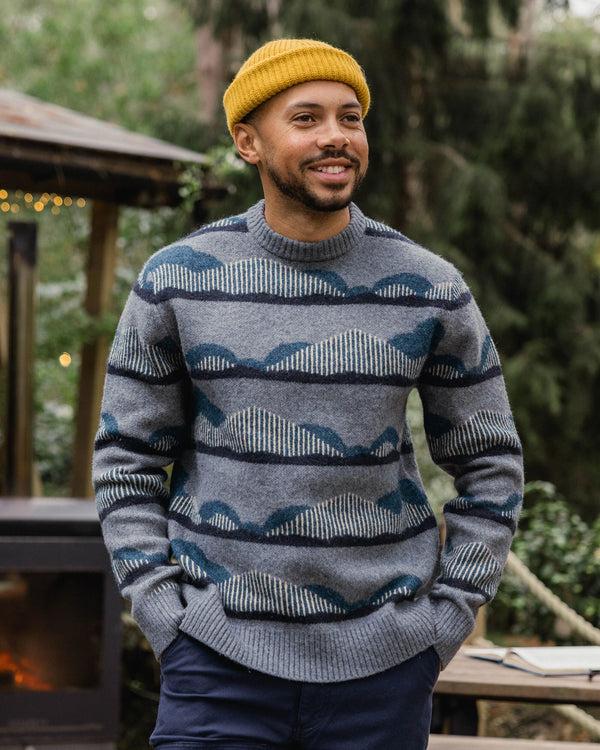 passenger Men's Seafoam Patterned Knitted Jumper