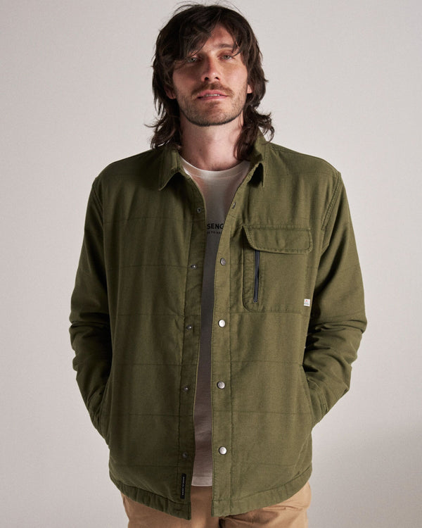Passenger Men's Taranaki Canvas Quilted Overshirt