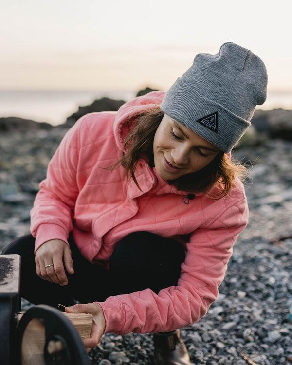 Passenger Women's Clementine Recycled Quilted Popper Up Hoodie