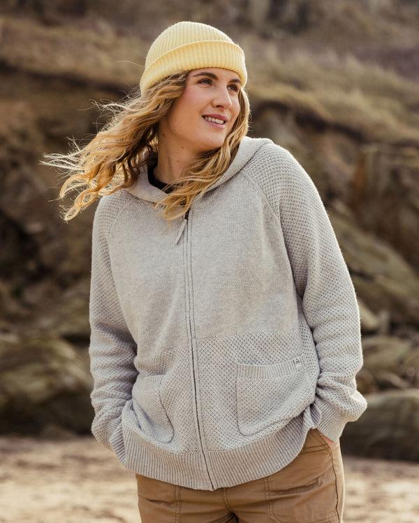 Passenger Women's Cove Full Zip Organic Cotton Knitted Hoodie