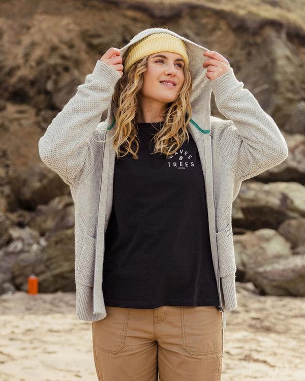 Passenger Women's Cove Full Zip Organic Cotton Knitted Hoodie