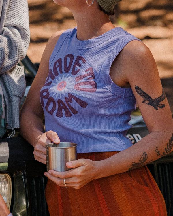 Passenger Women's Easy Days Ribbed Graphic Cropped Vest