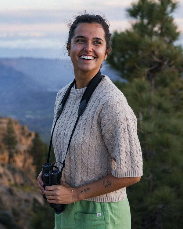 passenger Women's Homely Short Sleeve Knitted Jumper