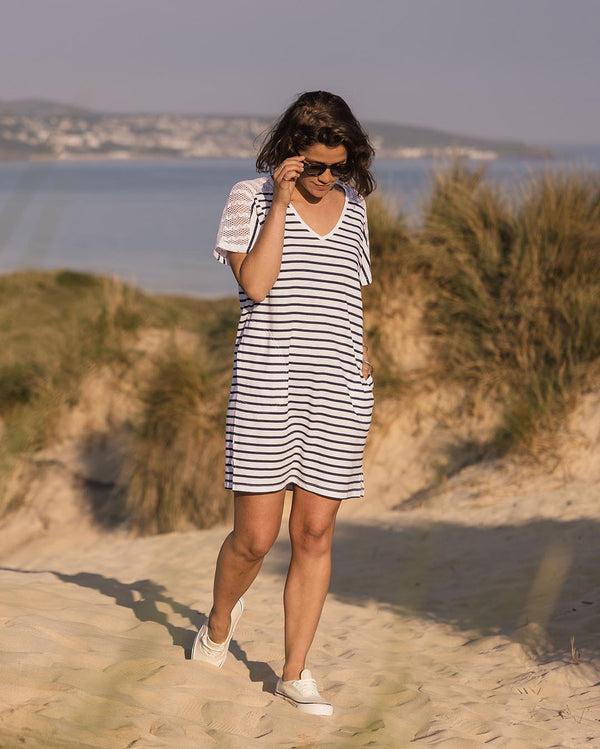 passenger Women's Olive Oversized Recycled Cotton T-Shirt Dress