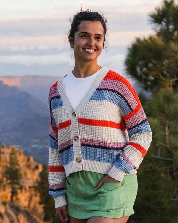 Passenger Women's Reflection Open Knit Stripey Cardigan