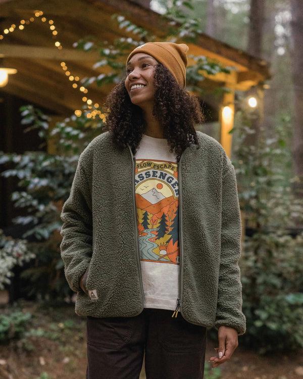 passenger Women's Tawny Recycled Deep-Pile Sherpa Fleece