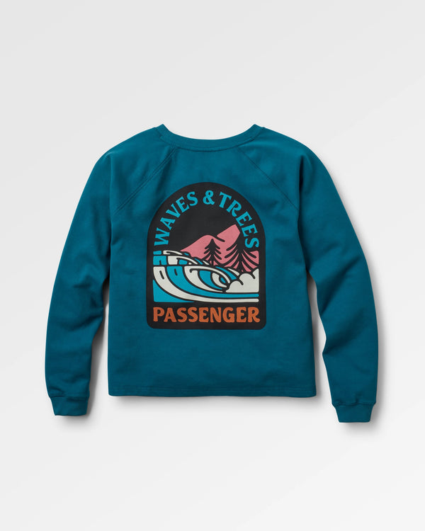 Passenger Women's Waves & Trees Recycled Cotton Sweatshirt