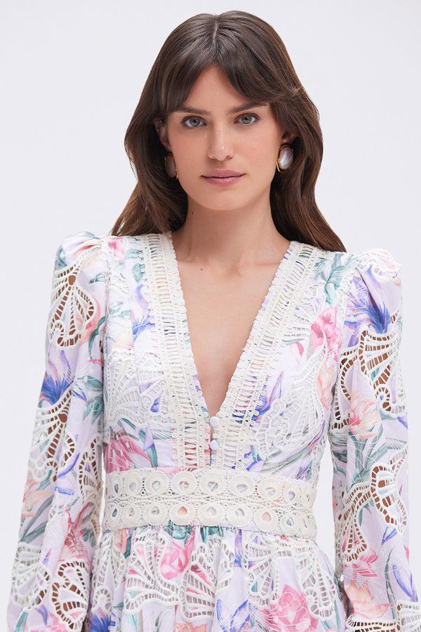 Patbo AMARYLLIS EMBROIDERED MINI DRESS