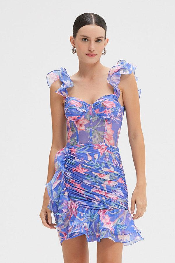 patbo AMARYLLIS FLUTTER MINI DRESS