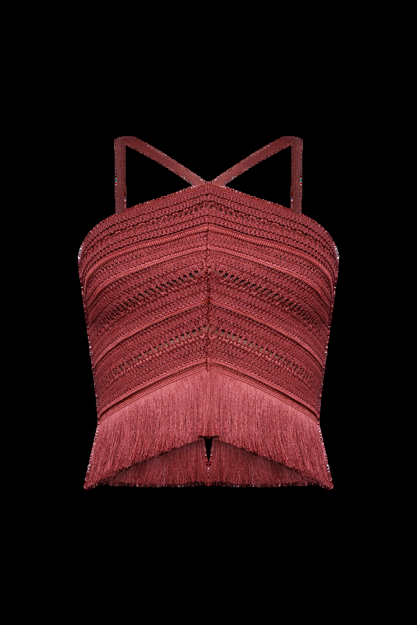 Patbo AMBER FRINGE TOP