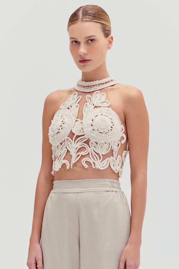 Patbo ARTICHOKE EMBROIDERED TOP