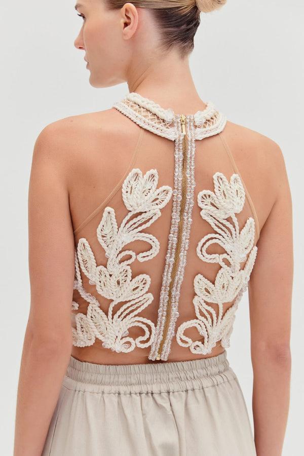 Patbo ARTICHOKE EMBROIDERED TOP