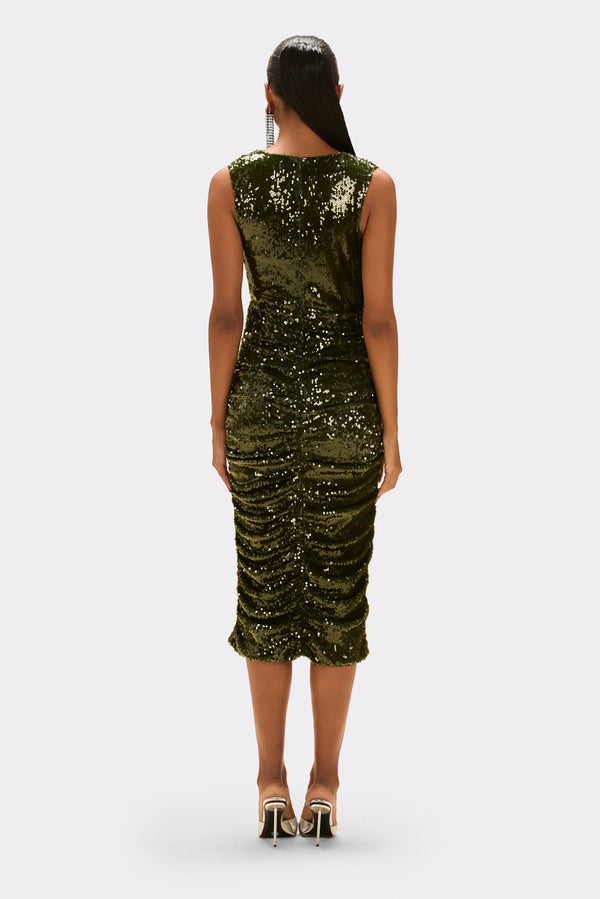Patbo BOSSA SEQUIN PLUNGE MIDI DRESS