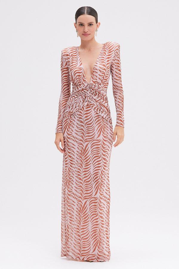 patbo BOTANIC RETRO TULLE MAXI DRESS