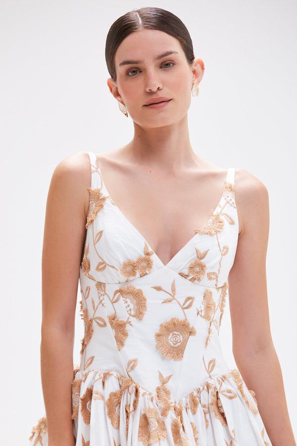 Patbo BOTANICAL POPLIN MIDI DRESS (RUNWAY)