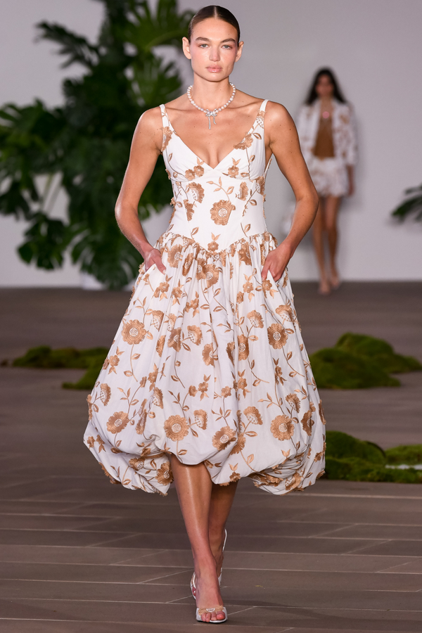 Patbo BOTANICAL POPLIN MIDI DRESS (RUNWAY)