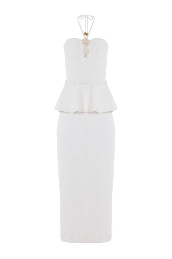 Patbo BREEZE JACQUARD CORSET MIDI DRESS