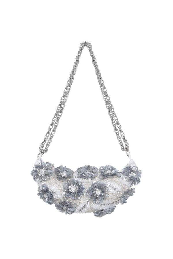 Patbo BRUMA COTTON POPLIN BAG EMBROIDERED FLOWERS