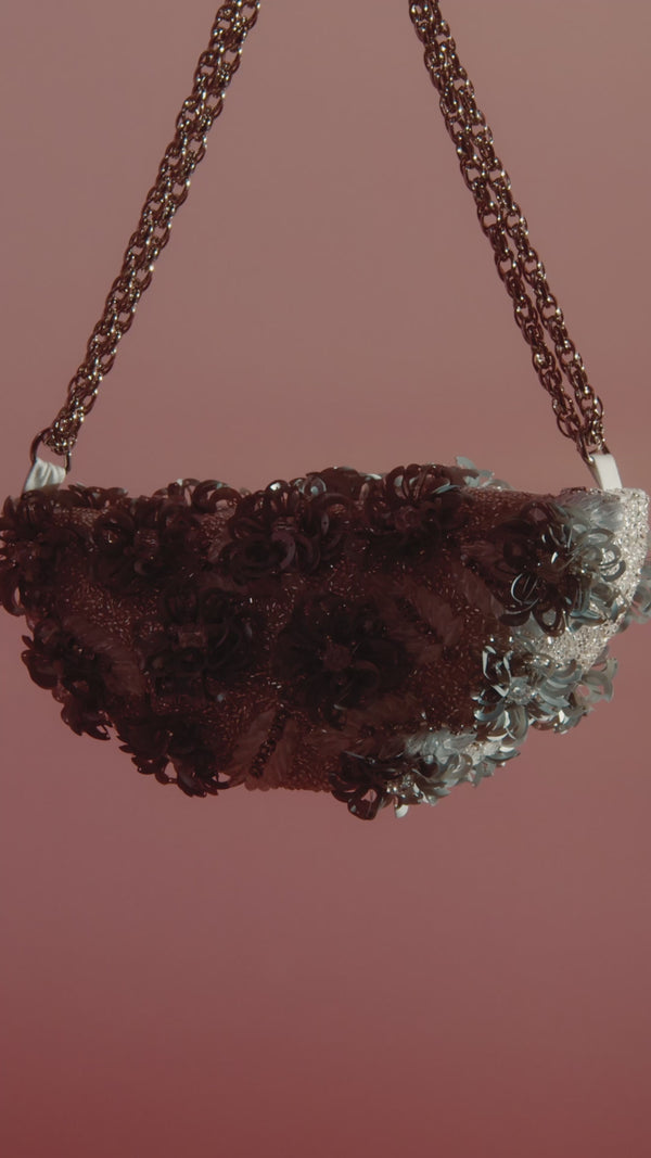 Patbo BRUMA COTTON POPLIN BAG EMBROIDERED FLOWERS