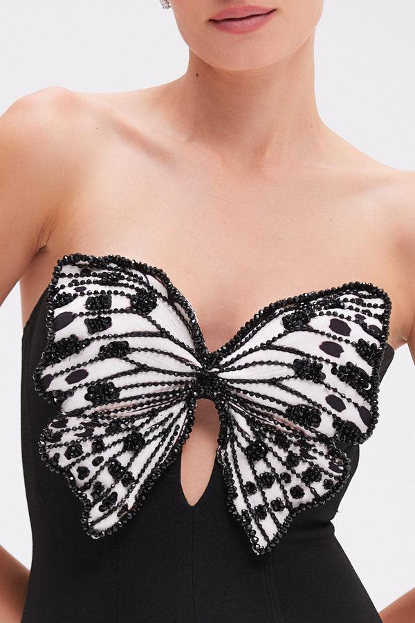 Patbo BUTTERFLY DROP WAIST MINI DRESS (RUNWAY)