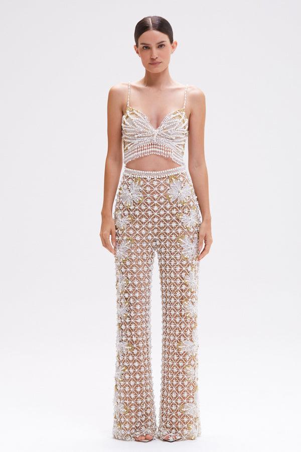 patbo BUTTERFLY EMBROIDERY PANTS