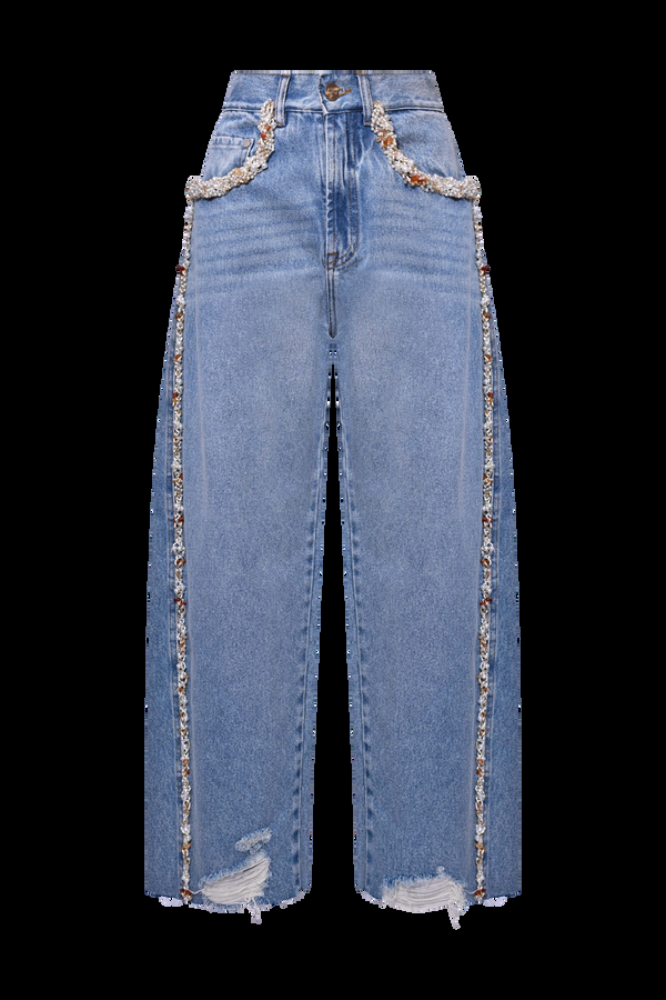 Patbo CAMILA COELHO BEADED DENIM PANT