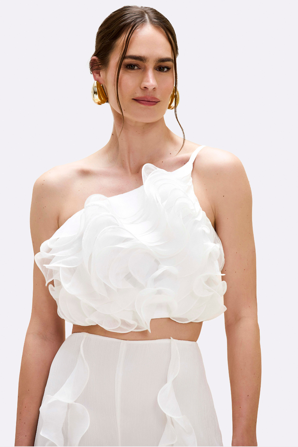 patbo CHIFFON WONDERLAND FLUTTER TOP