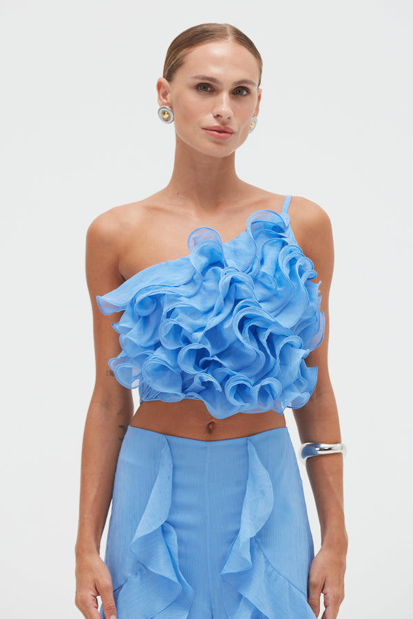 patbo CHIFFON WONDERLAND FLUTTER TOP