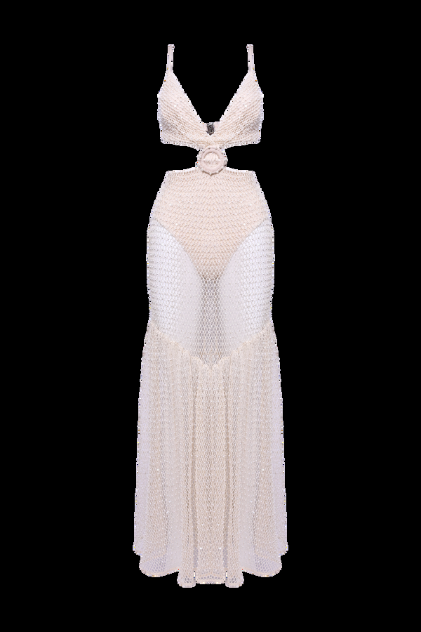 Patbo CROCHET BLOOM CUT OUT BEACH DRESS