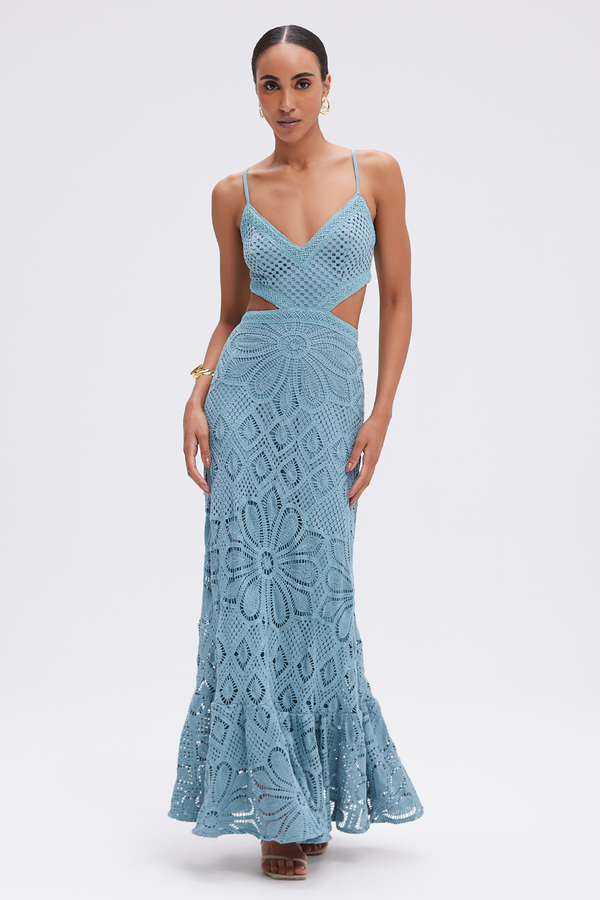 patbo CROCHET MIDI DRESS