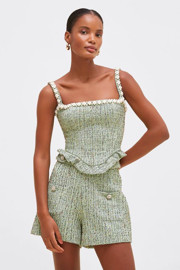 patbo CRYSTAL TWEED TOP